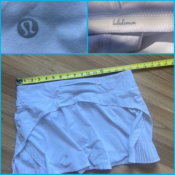 Lululemon Play off the Pleats White Skirt 10/12 M/L - Picture 6 of 11